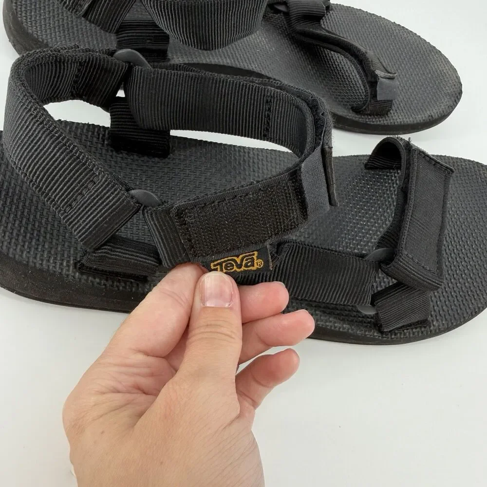 Teva Original Universal Sandals Men 10 Black Outdoor Waterproof Adjustable Strap
